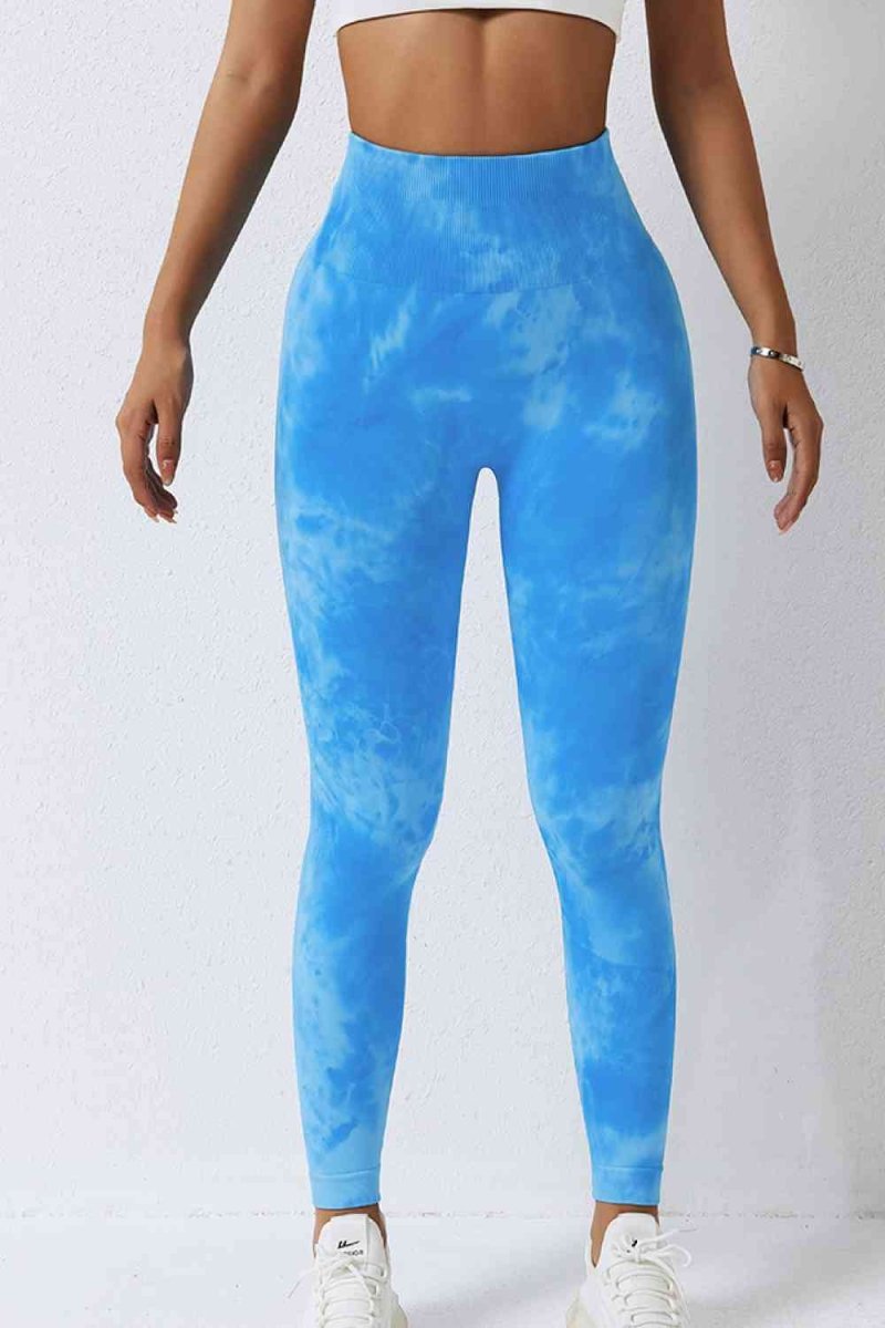 High Waist Tie - Dye Long Sports Pants - ALLRJ