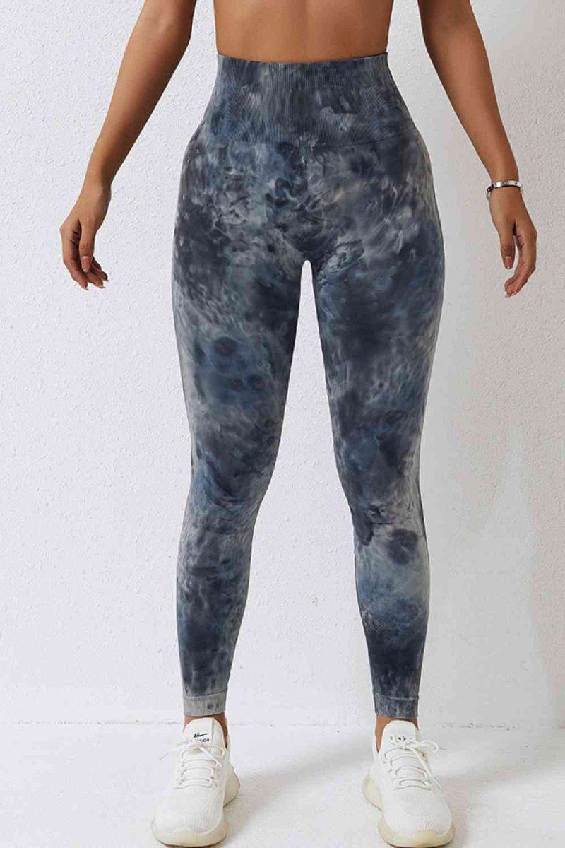 High Waist Tie - Dye Long Sports Pants - ALLRJ