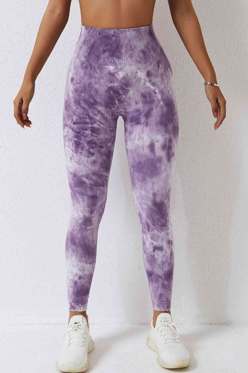 High Waist Tie - Dye Long Sports Pants - ALLRJ