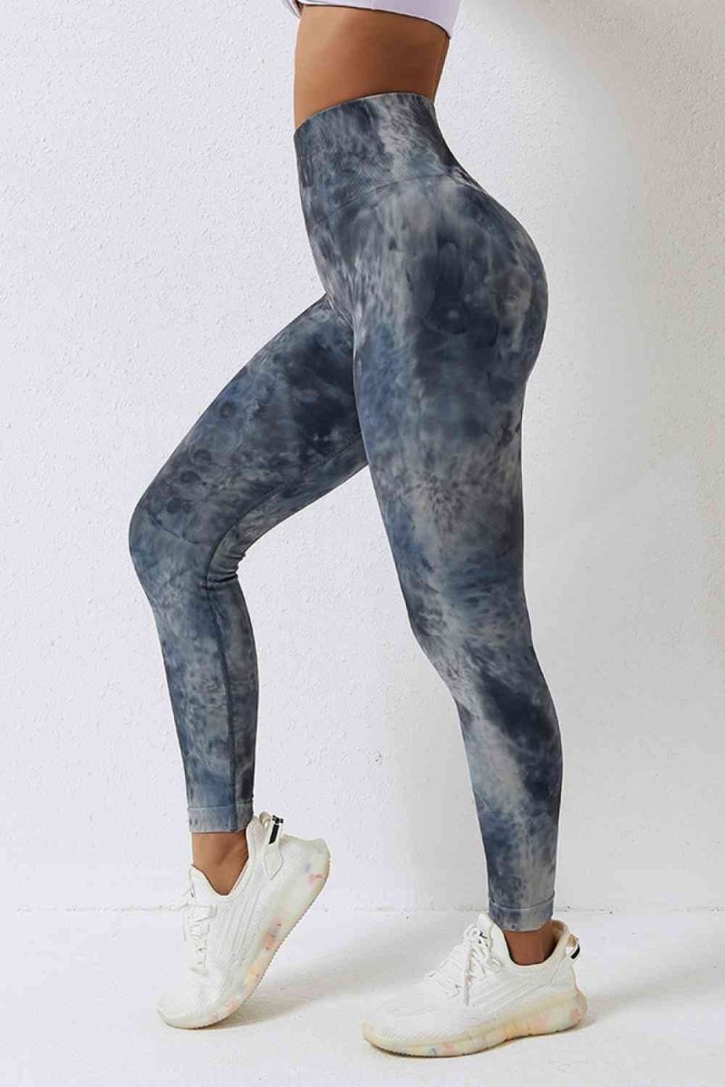 High Waist Tie - Dye Long Sports Pants - ALLRJ