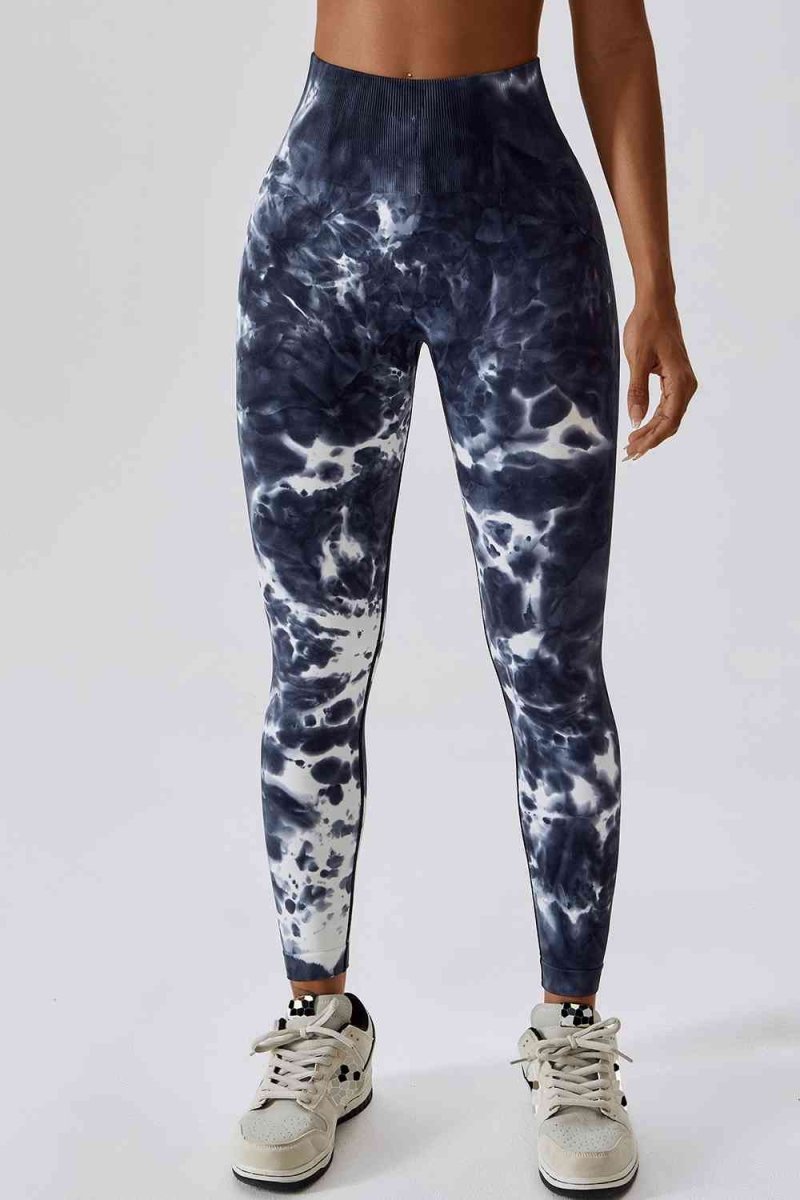 High Waist Tie - Dye Long Sports Pants - ALLRJ