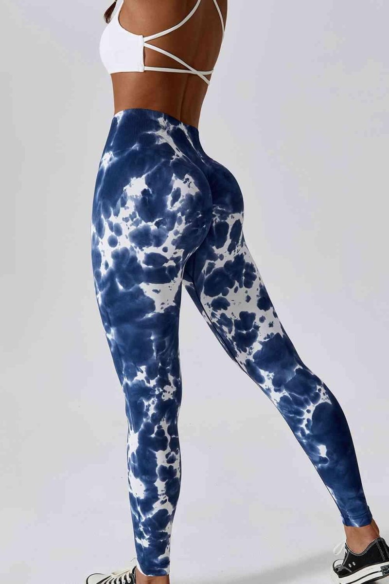 High Waist Tie - Dye Long Sports Pants - ALLRJ