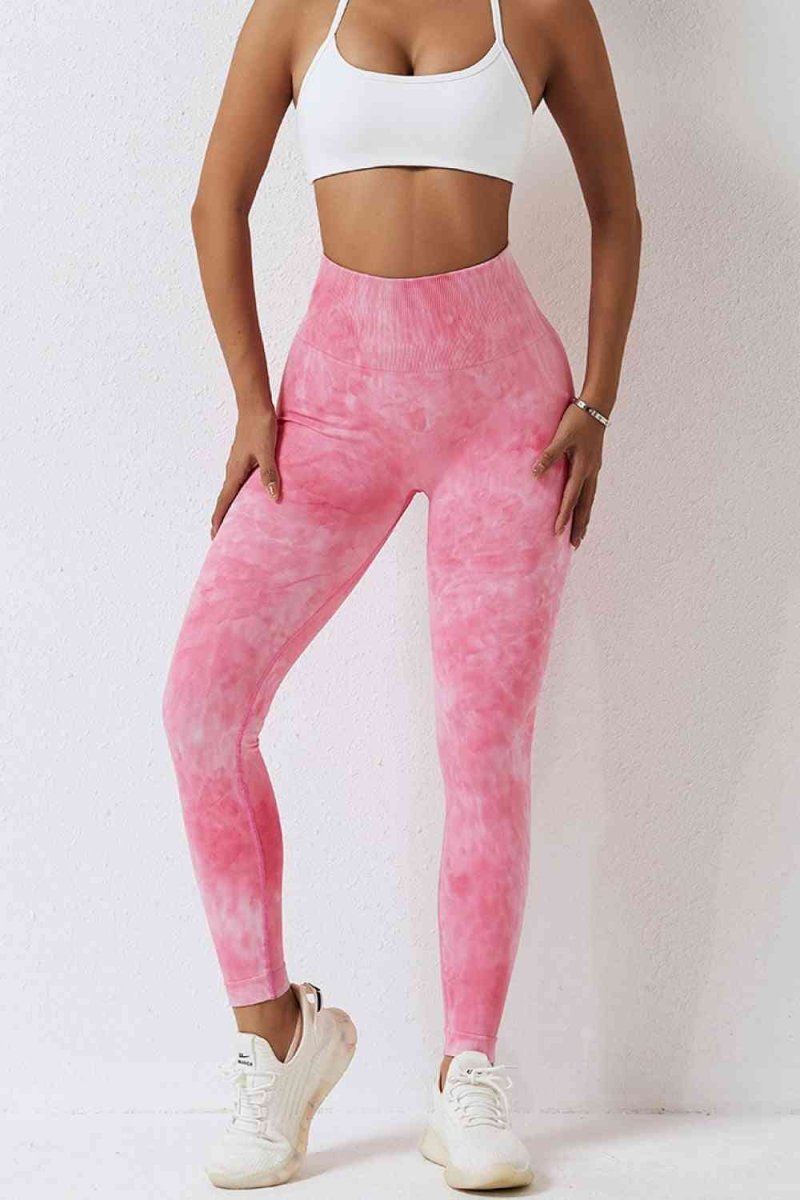 High Waist Tie - Dye Long Sports Pants - ALLRJ