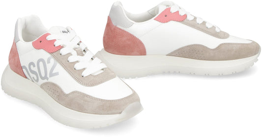 RUNNING LEATHER LOW-TOP SNEAKERS - ALLRJ