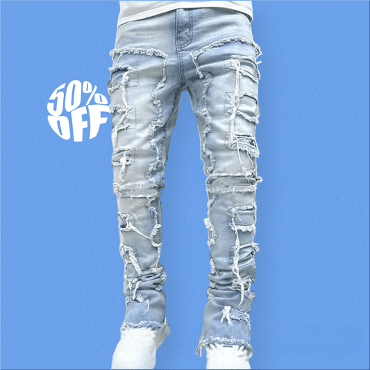 Men's Tassel Crafted Flared Jeans - ALLRJ