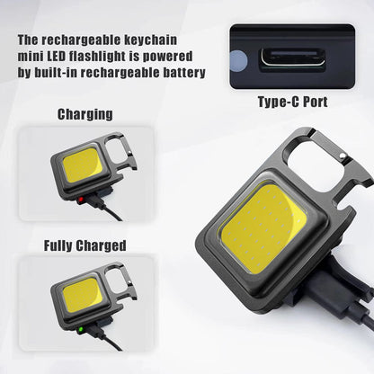 Multifunctional Glare Keychain with LED COB - ALLRJ
