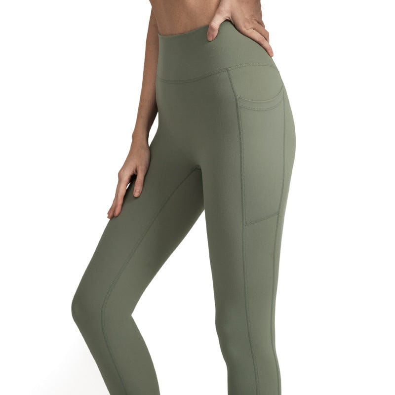 PowerThick High Waist Yoga Pants with Pockets - ALLRJ