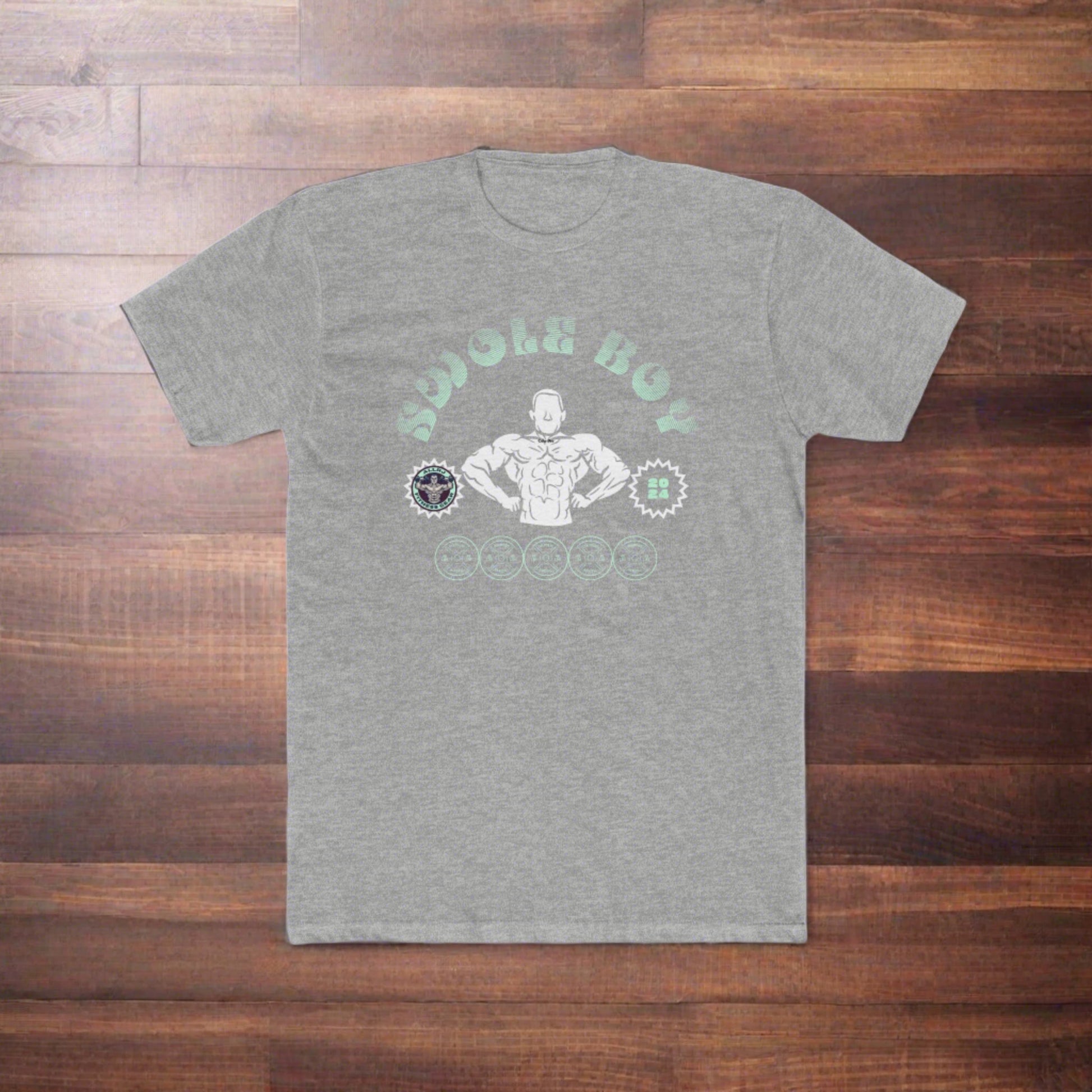 Printify T-Shirt Heather Grey / S Swole boy Premium Cotton Crew Tee