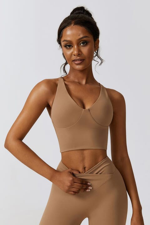 Trendsi Crisscross Sports Tank Taupe / S Crisscross Sports Tank