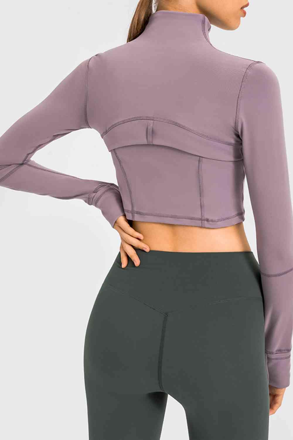 Zip Front Cropped Sports Jacket - ALLRJ