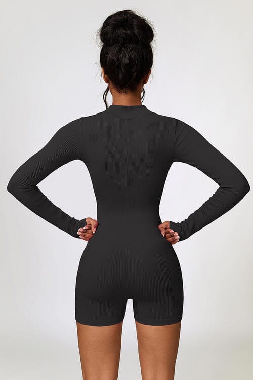 Trendsi Half Zip Long Sleeve Active Romper Half Zip Long Sleeve Active Romper