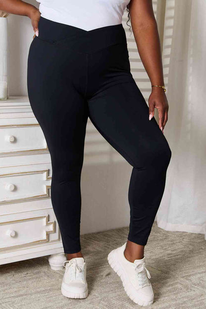 Allrj Basic Bae V-Waistband Sports Leggings - ALLRJ