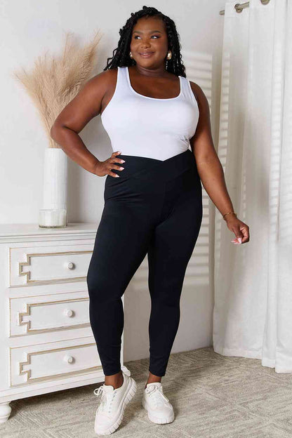 Allrj Basic Bae V-Waistband Sports Leggings - ALLRJ
