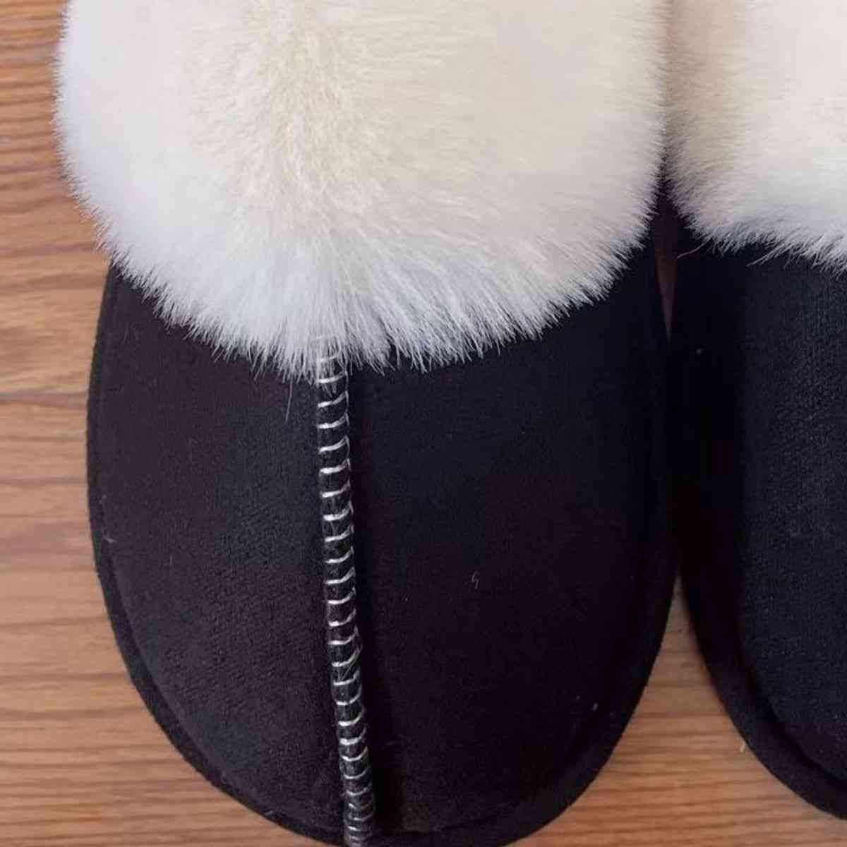 Trendsi Slippers Faux Suede Center Seam Slippers