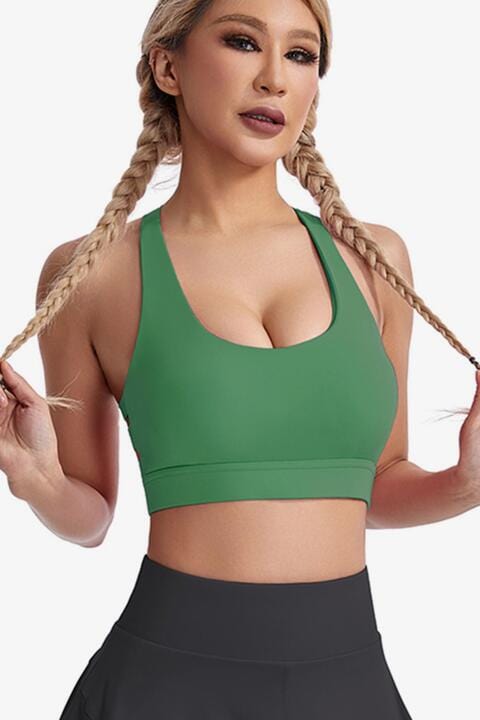 Trendsi Sports bra Mid Green / S Cutout Sports Bra