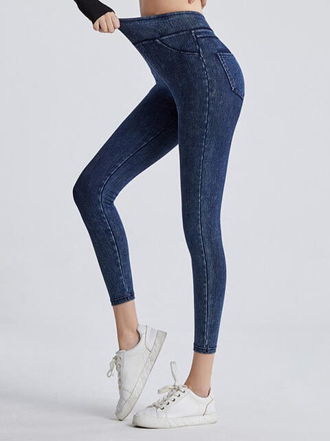 Wide Waistband Sports Leggings - ALLRJ