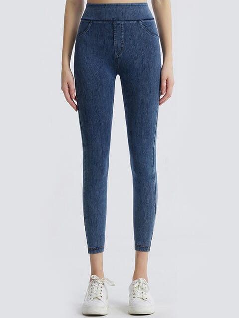 Wide Waistband Sports Leggings - ALLRJ