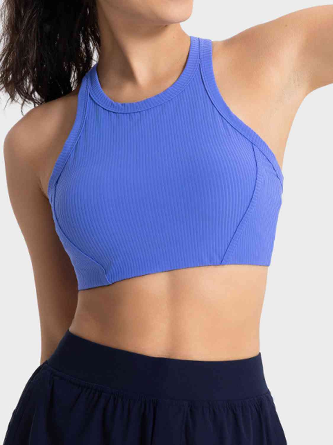 Trendsi Womens Cropped Sport Tank Wide Strap Cropped Sport Tank
