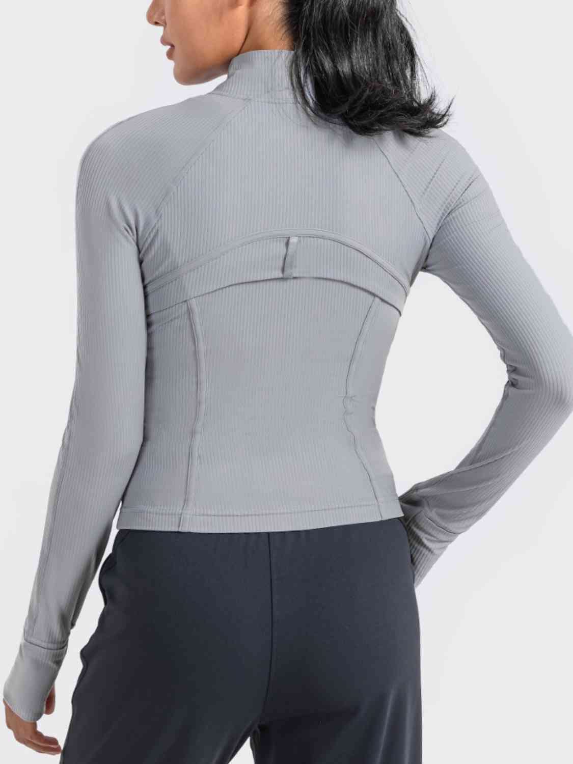 Zip-Up Long Sleeve Sports Jacket - ALLRJ