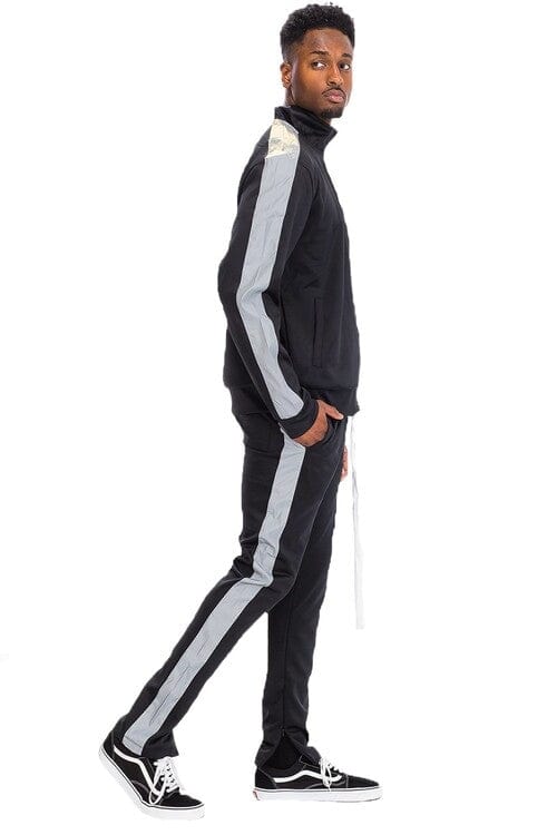 USAdrop ALLRJ Reflective single stripe track suit