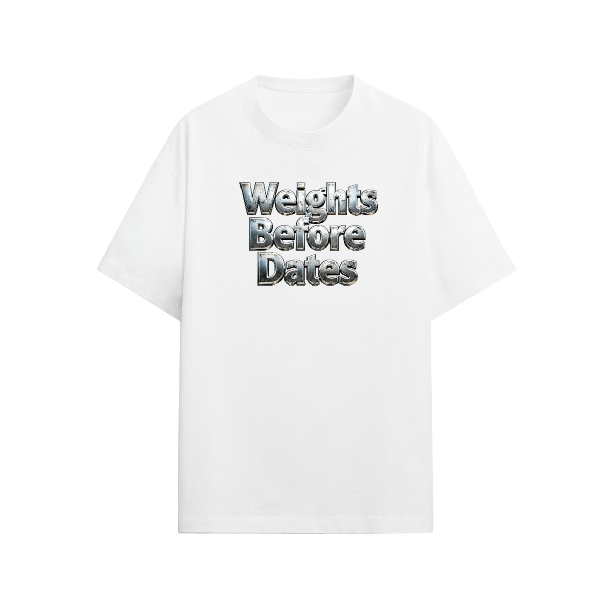 Weights Before Dates Gym T-Shirt 190GSM - Relaxed Fit Training Tee | ALLRJ - ALLRJ