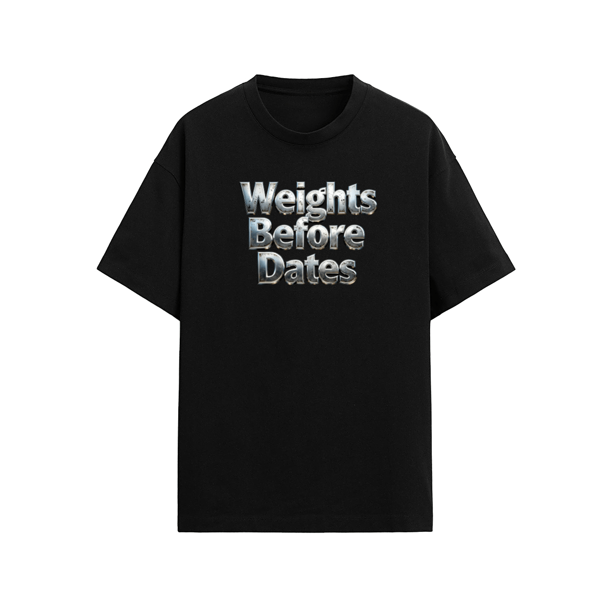 Weights Before Dates Gym T-Shirt 190GSM - Relaxed Fit Training Tee | ALLRJ - ALLRJ