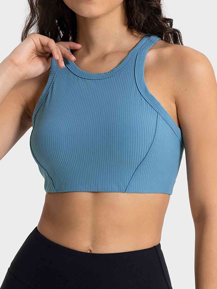 Wide Strap Cropped Sport Tank - ALLRJ