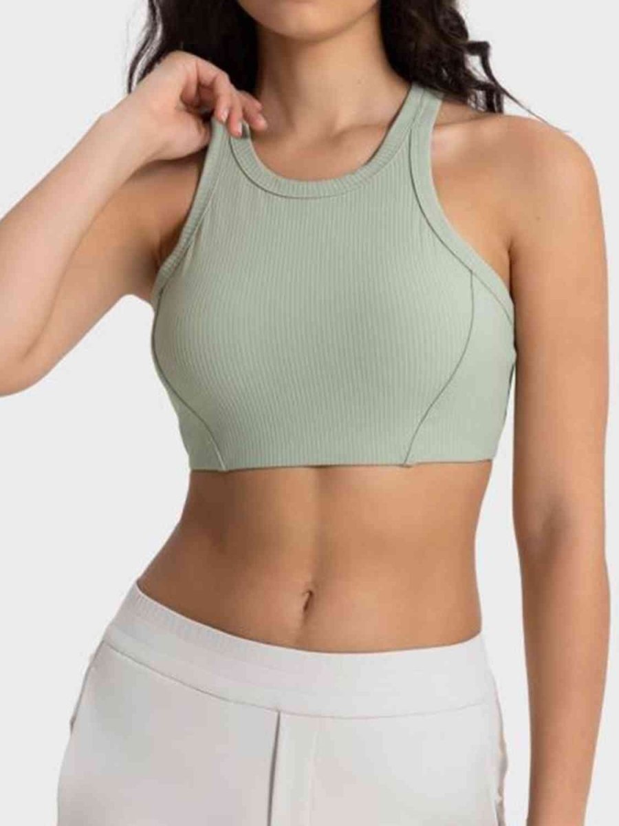 Wide Strap Cropped Sport Tank - ALLRJ
