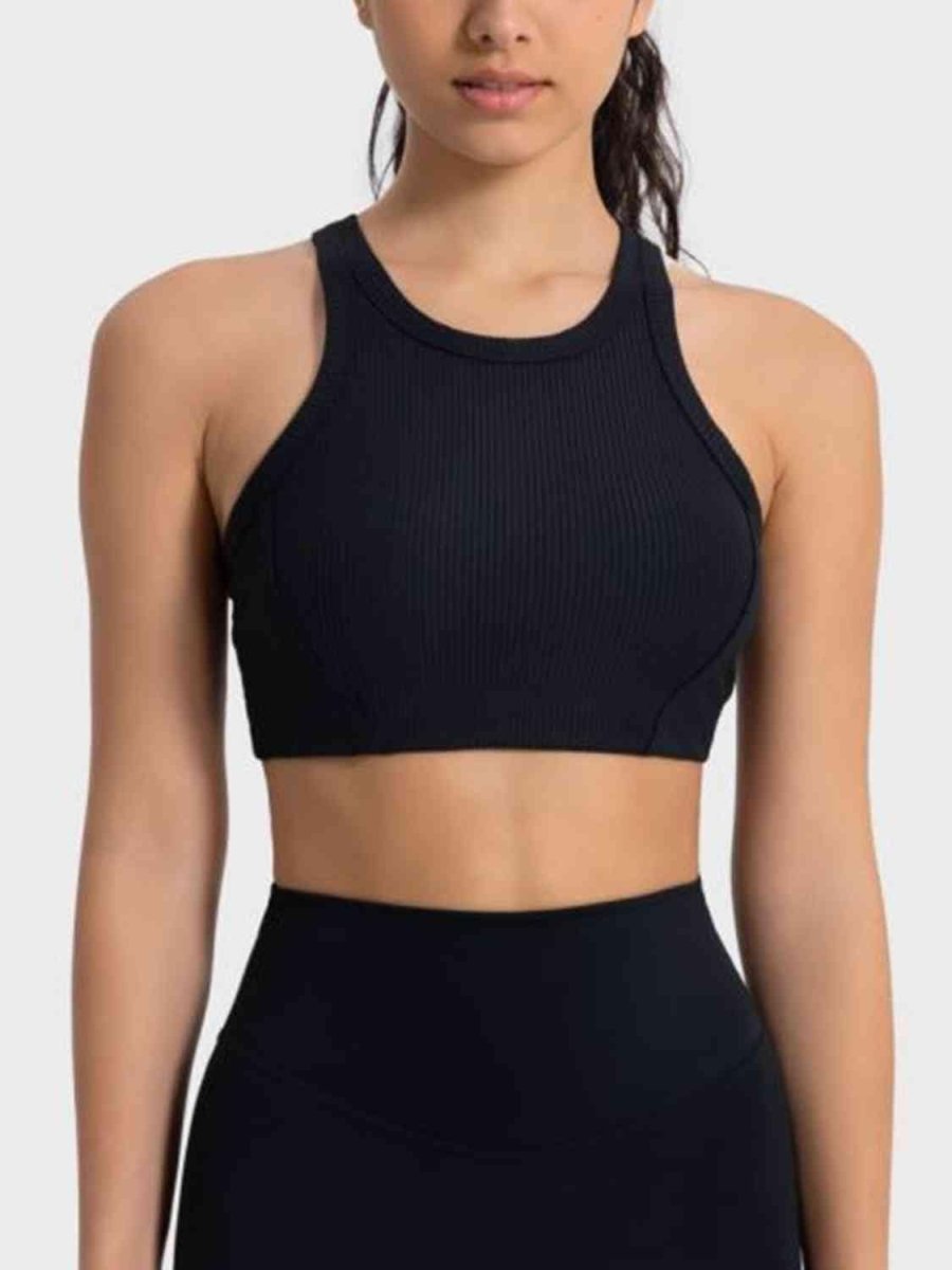 Wide Strap Cropped Sport Tank - ALLRJ