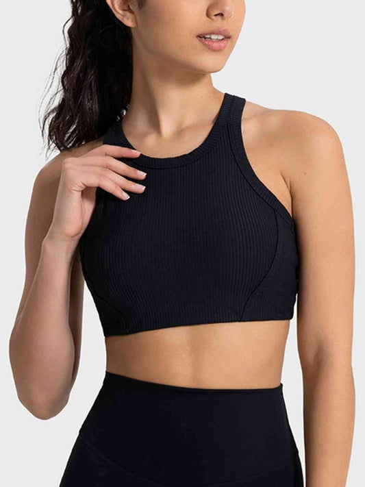 Wide Strap Cropped Sport Tank - ALLRJ