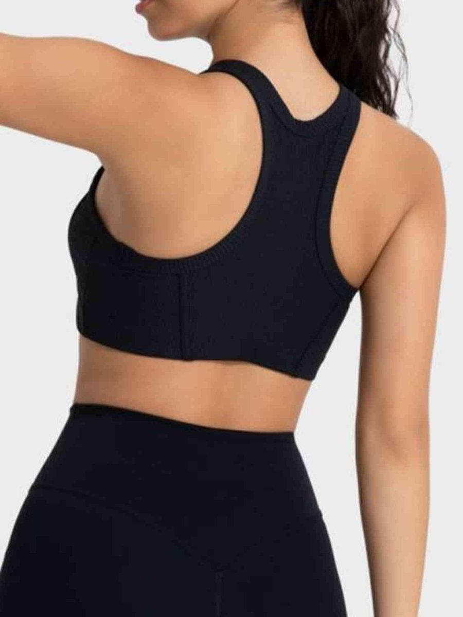 Wide Strap Cropped Sport Tank - ALLRJ