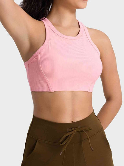 Wide Strap Cropped Sport Tank - ALLRJ