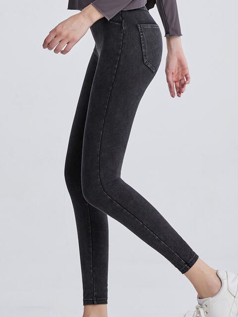 Wide Waistband Sports Leggings - ALLRJ