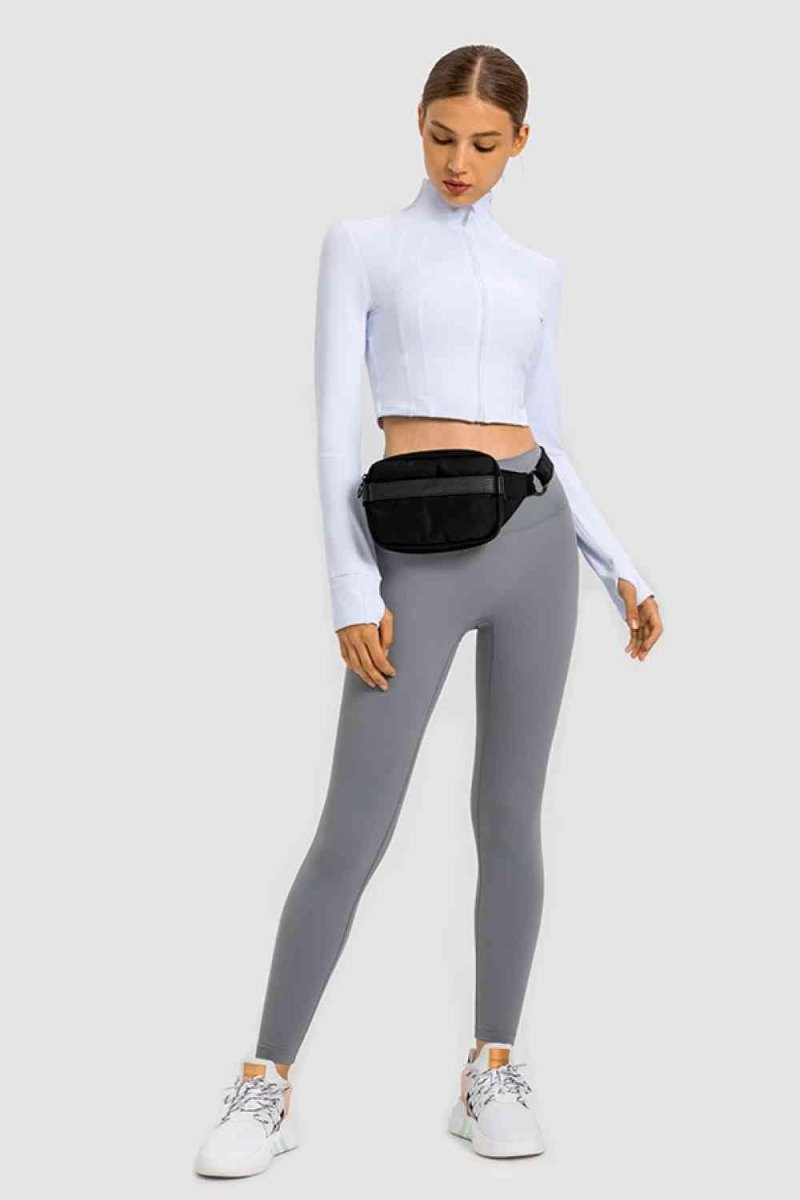 Zip Front Cropped Sports Jacket - ALLRJ