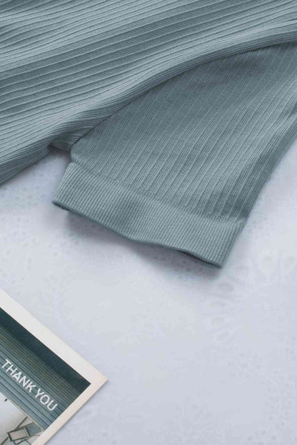 Zip Front Short Sleeve Sports Top - ALLRJ