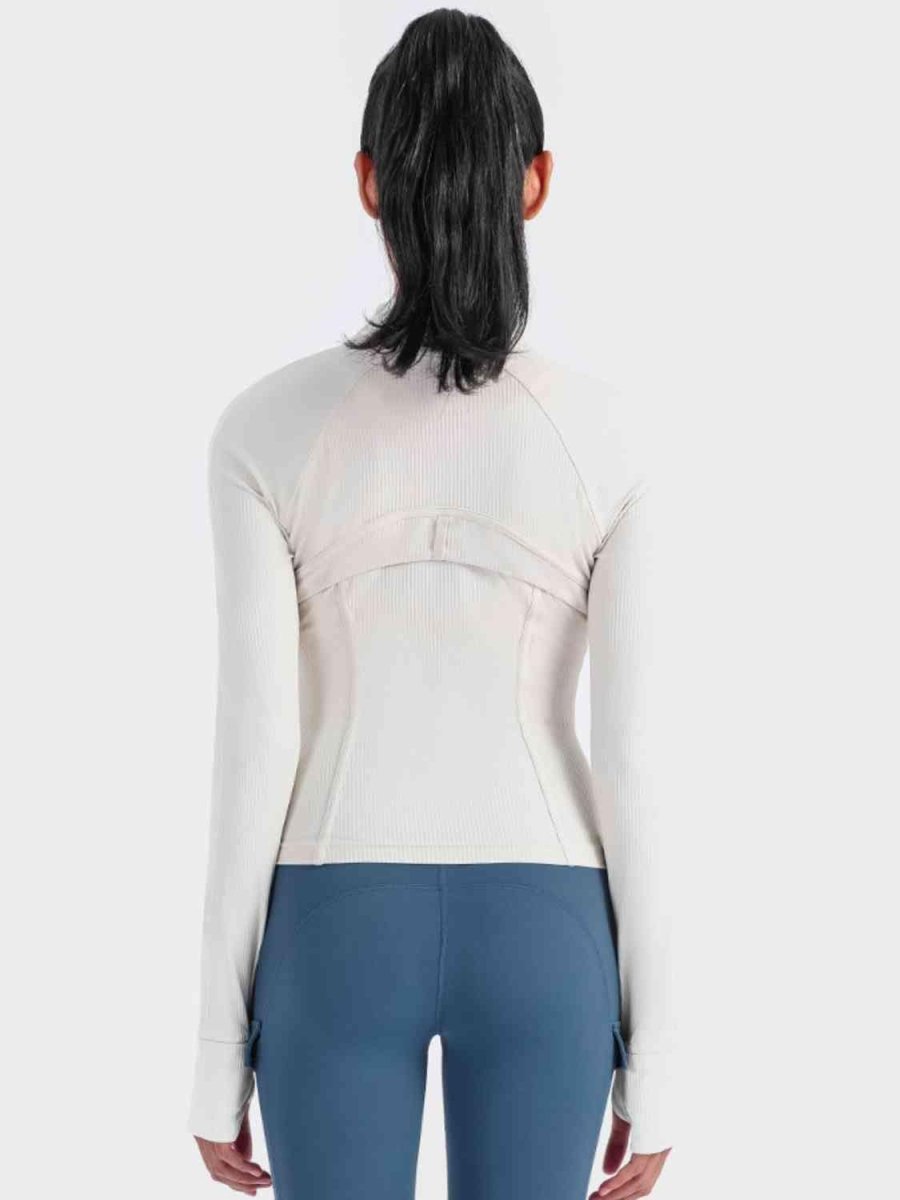 Zip - Up Long Sleeve Sports Jacket - ALLRJ