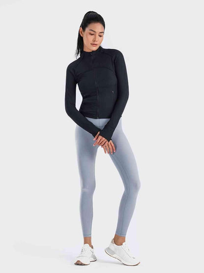 Zip - Up Long Sleeve Sports Jacket - ALLRJ
