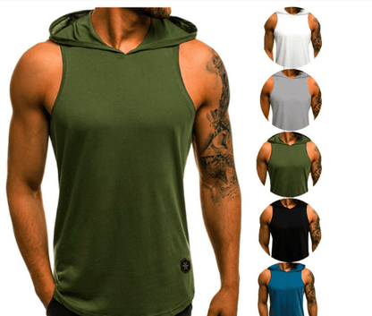 80’s Camo workout hooded vest. - ALLRJ