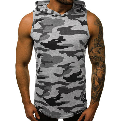 80’s Camo workout hooded vest. - ALLRJ