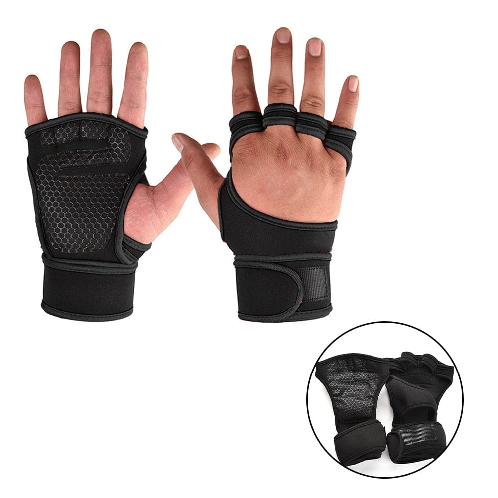 Allrj Gorilla Grip weightlifting gloves B-Black