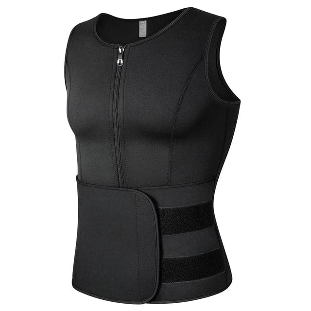 Allrj Men's Sauna Vest Black