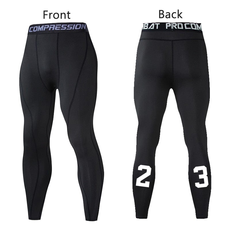 Men's Compression Pants Black-1p HQ