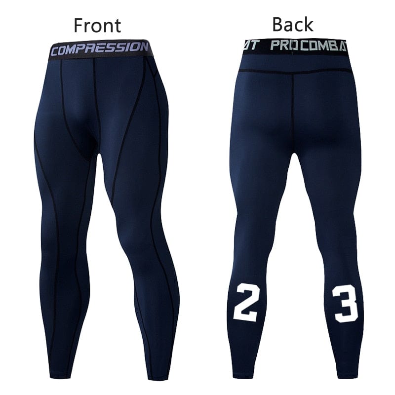Men's Compression Pants Navy Blue-1p HQ
