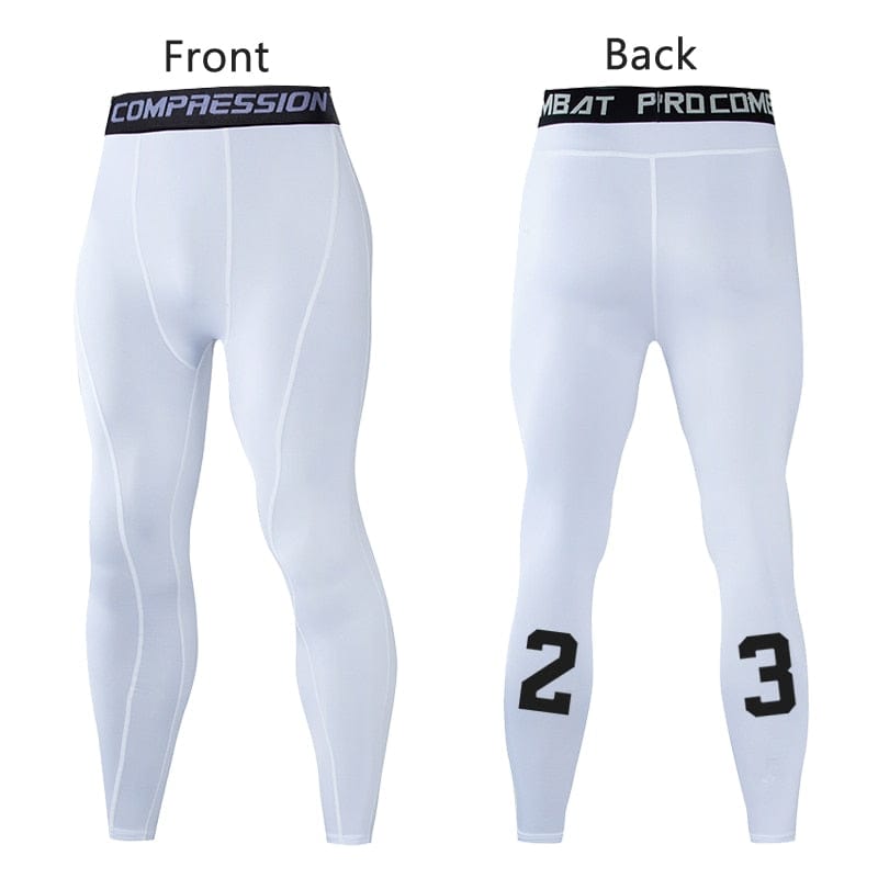 Men's Compression Pants White-1p HQ