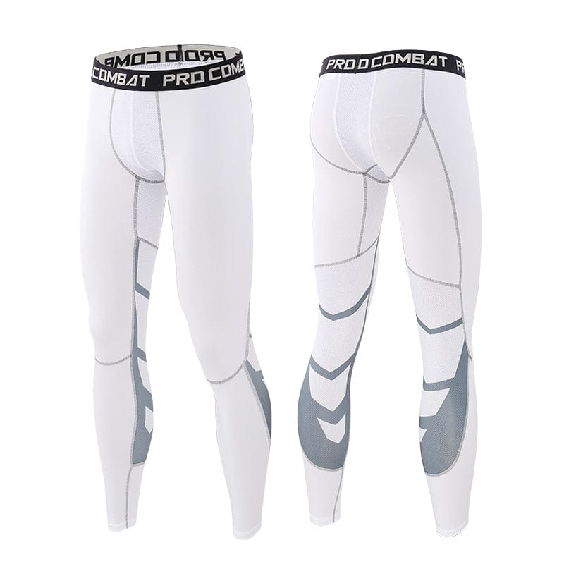 Men's Compression Pants White-Gray-1p HQ
