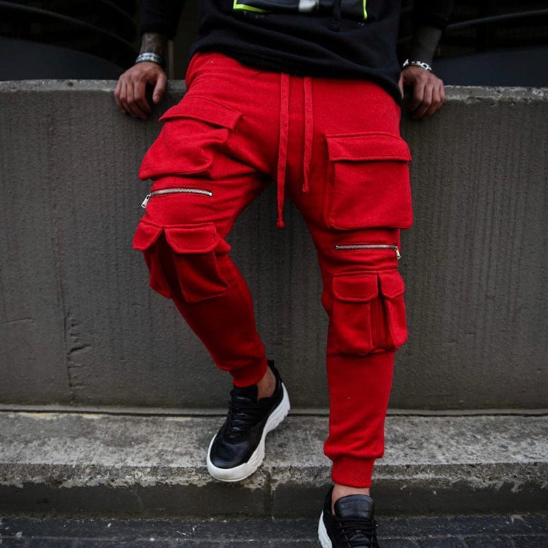 3D Muscle joggers Red
