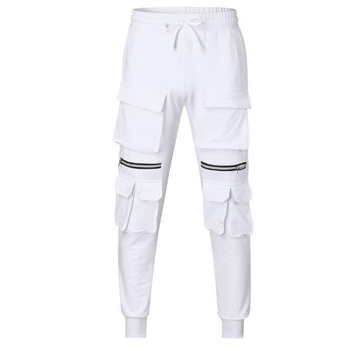3D Muscle joggers White