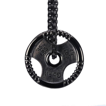 The Plate of Zeus Titanium Necklace Black Chain
