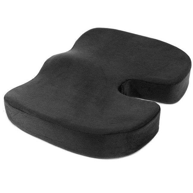 Luxury Memory Foam Travel Cushion Pad Black