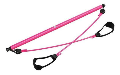 Portable Yoga Pilates Bar Kit Upgrade rose red